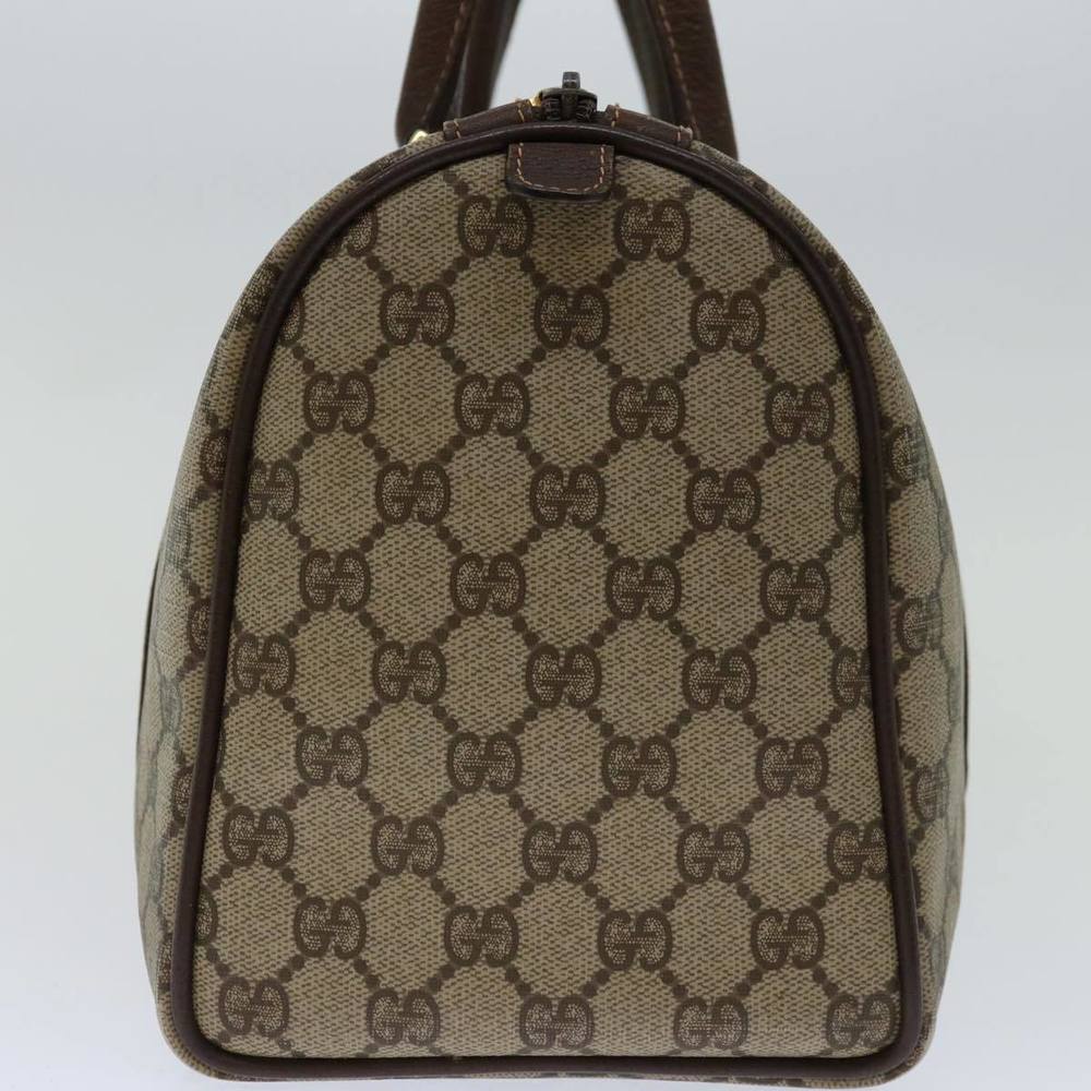 GUCCI GG Supreme Web Sherry Line Hand Bag PVC Beige Red 40 02 007 Auth 67806 - Picture 3 of 16